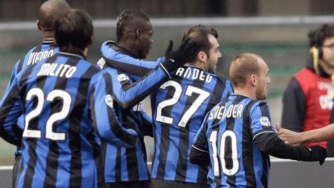 Chiến thắng của Inter mang nhiều dấu ấn từ may mắn và cả trọng tài. Ảnh: Reuters