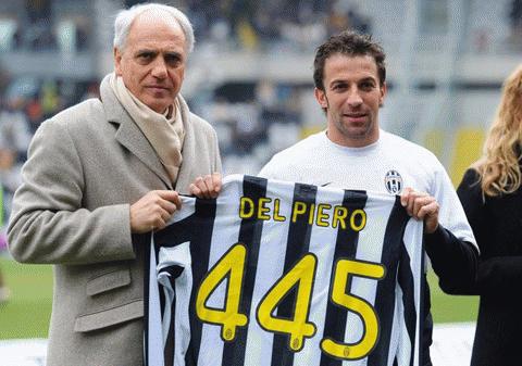 Kỷ lục mới của Juve vừa được Del Piero xác lập. Ảnh: Getty Images