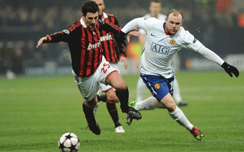 Milan có thừa cơ hội, nhưng M.U dứt điểm tốt hơn để giành chiến thắng nhờ công Rooney. Ảnh: Getty Images