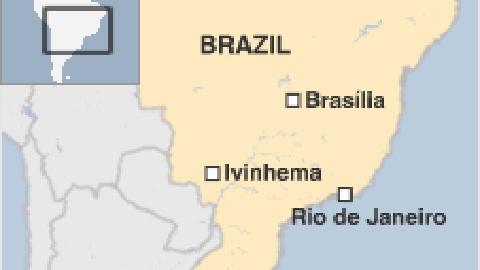 Bản đồ nơi xảy ra vụ việc tại bệnh viện của Brazil (Ảnh: BBC)