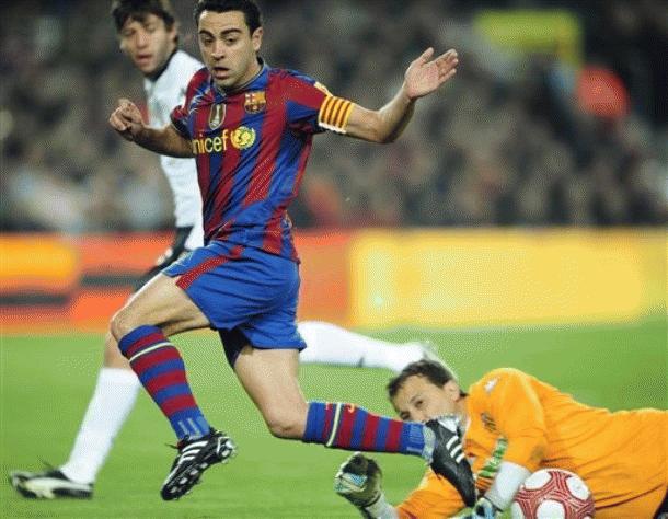 Barca - Valencia. Ảnh: AP