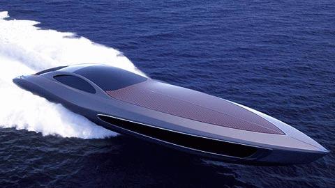 Khi lướt trên mặt nước, siêu du thuyền có thể đạt vận tốc 79,64km/h.