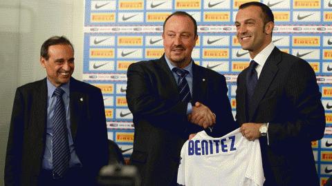 Tân HLV Benitez ra mắt Inter. Ảnh: Getty Images