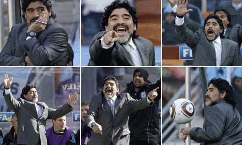 Những sắc thái của Maradona. Ảnh: La Presse