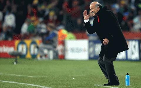 Del Bosque hoàn toàn hài lòng về các học trò, và chờ đợi điều tương tự trước Chile, ở lượt đấu cuối. Ảnh: Getty Images