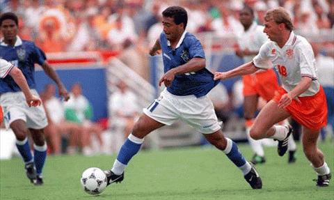 Romario chơi rất hay trong trận Brazil - Hà Lan 3-2 ở World Cup 1994. Ảnh: foto-net