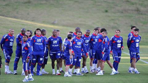 Tất cả 23 cầu thủ Pháp có mặt ở Nam Phi 2010 đều bị đình chỉ thi đấu cho ĐTQG. Ảnh: Getty