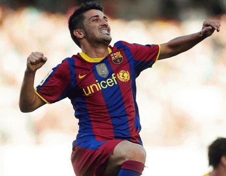 David Villa đã có bàn thắng đầu tiên cho Barca tại La Liga