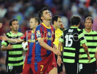 David Villa tỏ ra thất vọng sau trận thua. Ảnh GettyImages