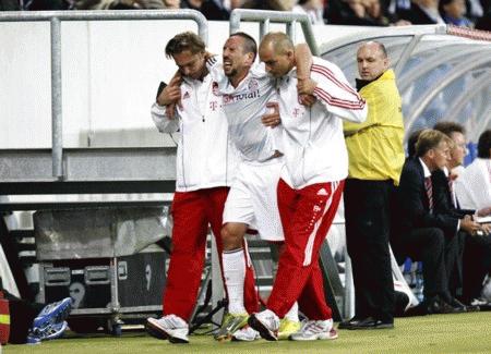 Chấn thương của Ribery khiến niềm vui đến với Bayern không trọn vẹn