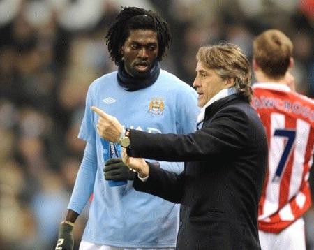 Mối quan hệ giữa Adebayor và Mancini đang trục trặc