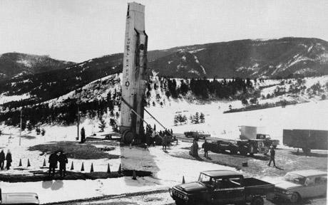 Một tên lửa tại căn cứ không quân Malmstrom những năm 60. Ảnh: Telegrah.