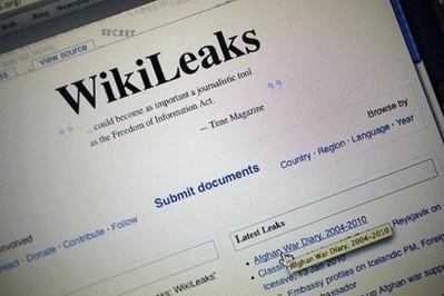 Trang web WikiLeaks (ảnh: Brisbane Times)